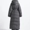 The North Face x Skims Nuptse Wrap Grey Puffer Coat