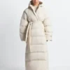 The North Face x Skims Nuptse Wrap Puffer Coat White