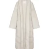 The North Face x Skims Nuptse Wrap White Parka Coat