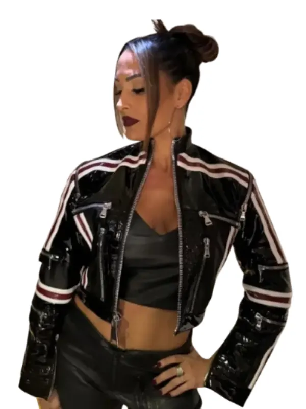 WWE Nikki Bella Leather Jacket Black