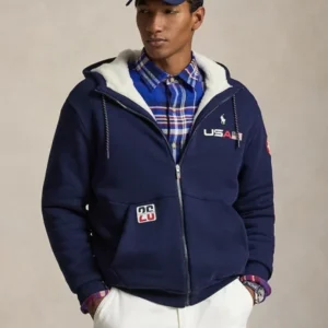 Winter Olympics 2026 Polo Ralph Lauren Team USA Sherpa Hoodie