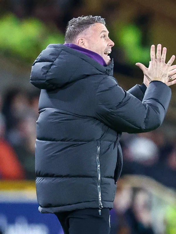 Wolverhampton Wanderers Rob Edwards Black Hooded Puffer Jacket