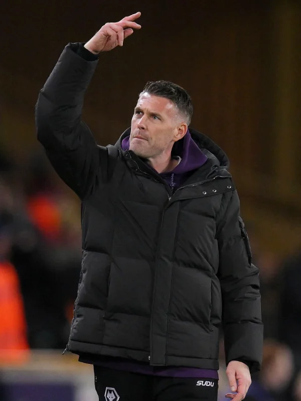 Wolverhampton Wanderers Rob Edwards Black Puffer Jacket