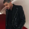 Zayn Malik Eyes Closed Black Leather Jacket