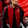 AC Milan x Off-White Ruben Loftus-Cheek Varsity Maroon Jacket