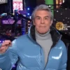Andy Cohen New Year’s Eve 2026 Blue Puffer Jacket