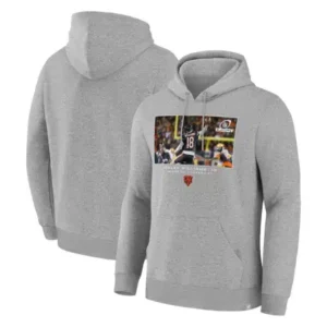 Bears Caleb Williams Flash Features Wild Card Hoodie Grey