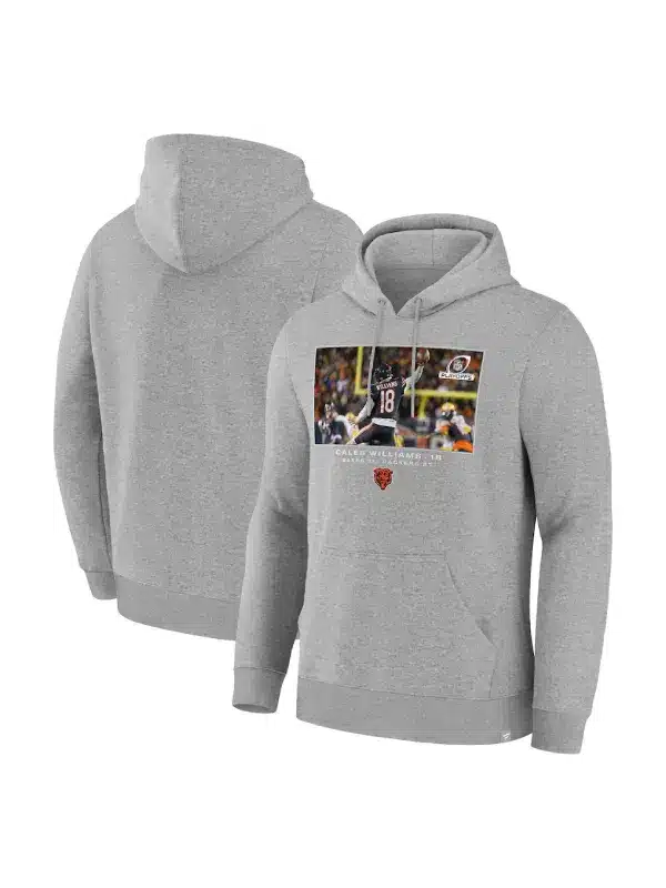 Bears Caleb Williams Flash Features Wild Card Hoodie Grey