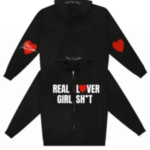 Megan Thee Stallion Real Lover Girl ShT Black Zip-Up Hoodie
