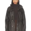 Mendoza Oversized Brown Leather Jacket