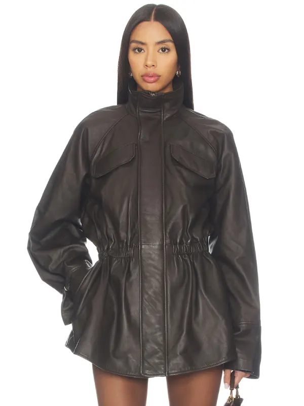 Mendoza Oversized Leather Jacket