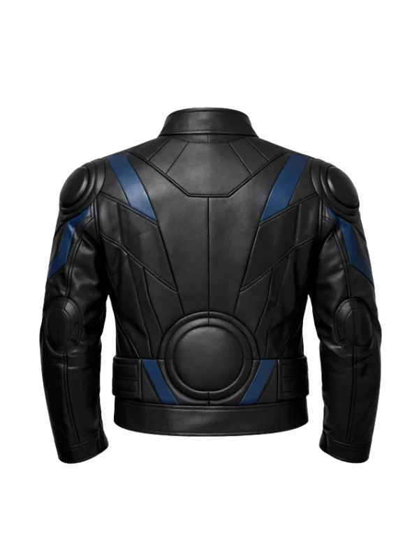 Men's Cyberpunk Urban Black Biker Leather Jacket