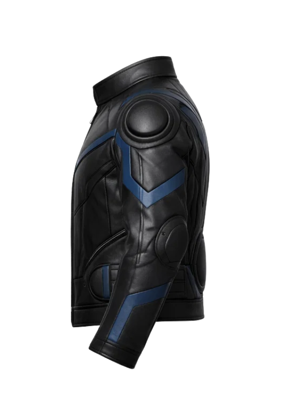 Men's Cyberpunk Urban Black Leather Biker Jacket