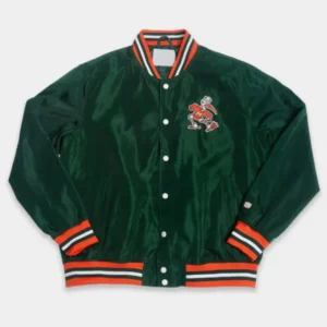 Miami Hurricanes Bomber Jacket Green