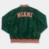 Miami Hurricanes Retro Sebastian Bomber Jacket Green