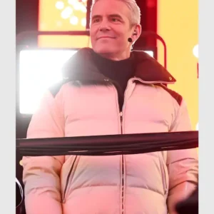 New Year's Eve Andy Cohen White Puffer Jacket