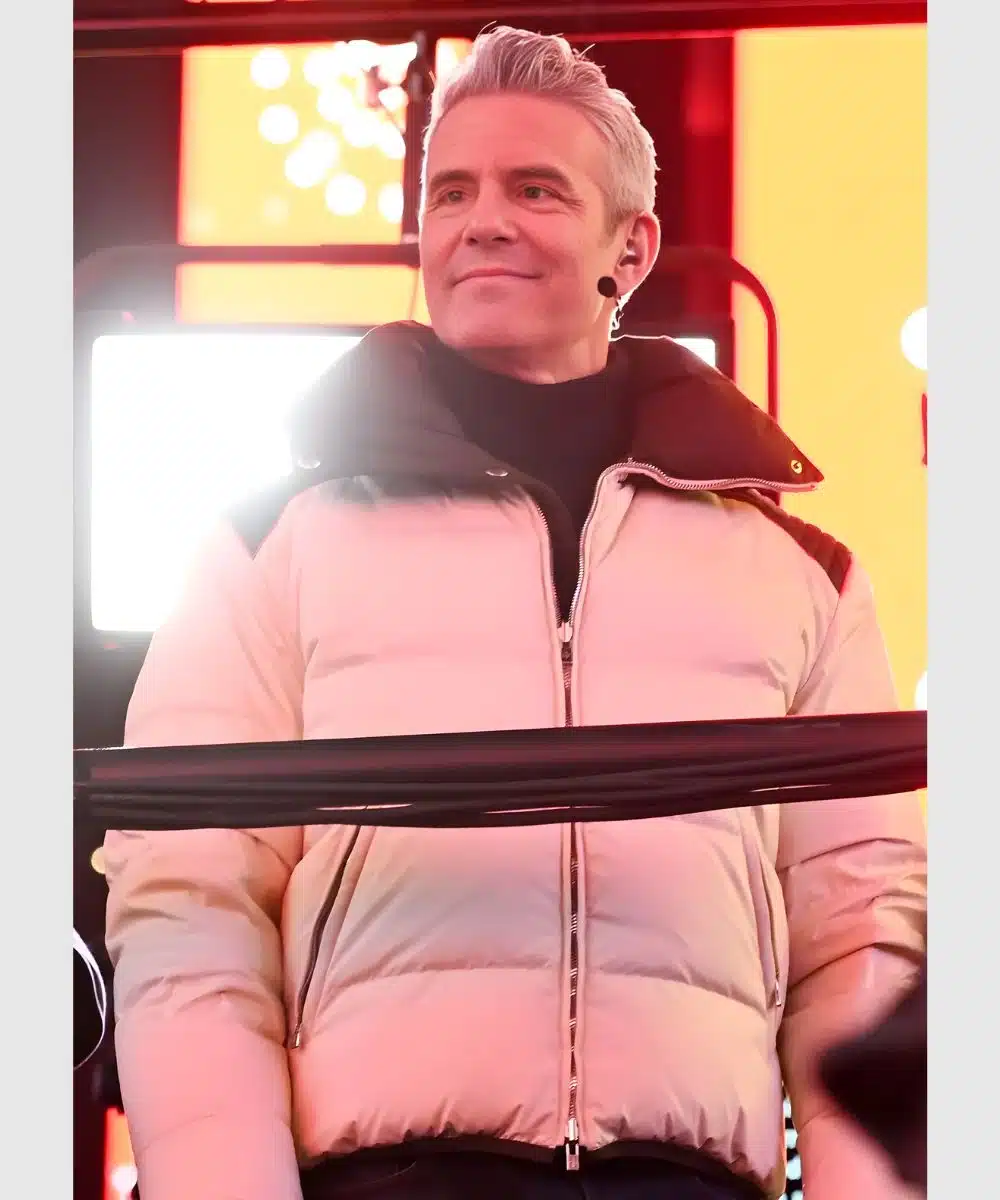 New Year's Eve Andy Cohen White Puffer Jacket