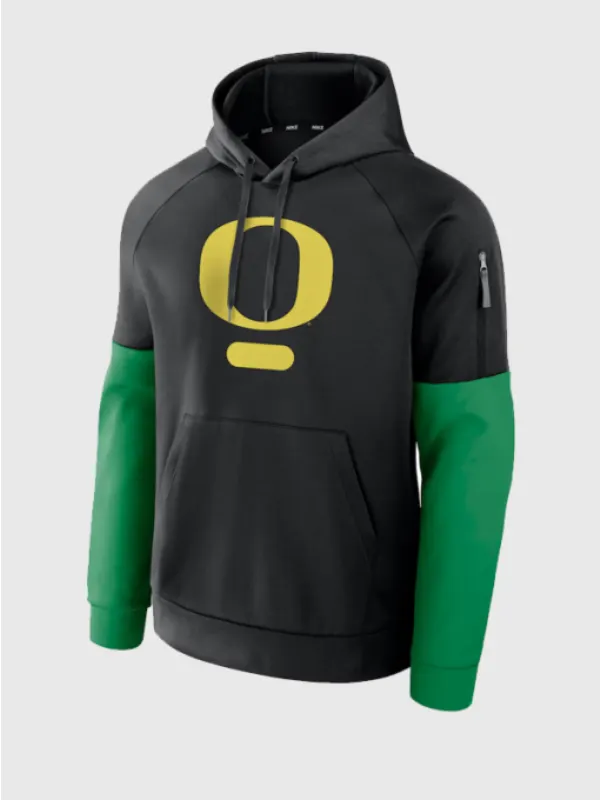 Nike Black Oregon Ducks Fitness Performance Pullover Hoodie Black