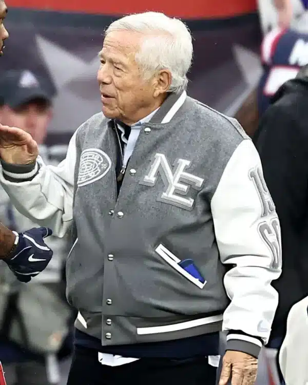 Robert Kraft AFC Divisional Playoff Patriots Varsity Jacket