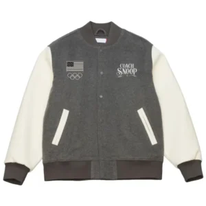 Team USA Coach Snoop Varsity Jacket Grey