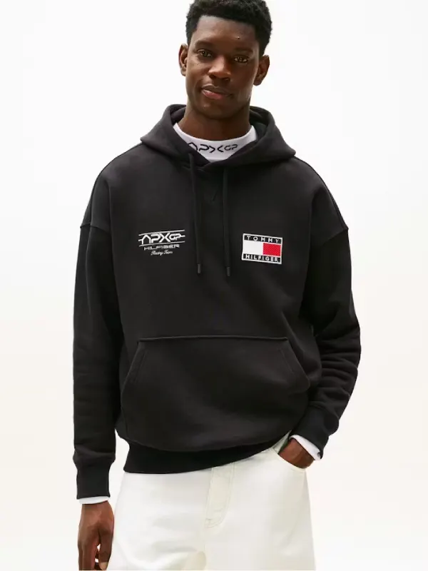 The APXGP Relaxed Graphic Hoodie Black