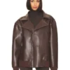 Womens Oversized Moto Jacket