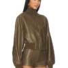 Womens Turtleneck Oversized Bomber Jacket