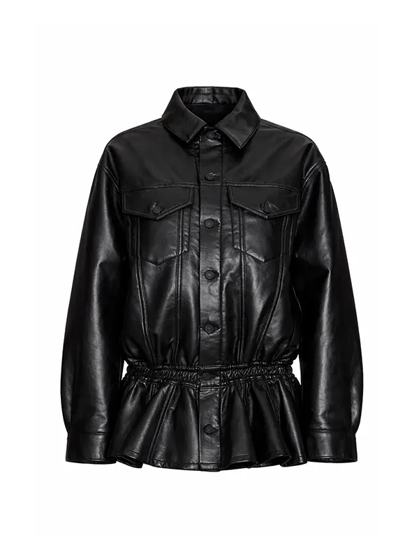 Charli XCX Black Leather Jacket - Image 4