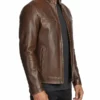 Classic Men Antique Brown Leather Biker Jacket