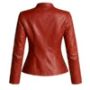 Women’s Slim Fit Brown Leather Jacket - Image 4