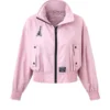 Cropped Pink Bomber Jacket