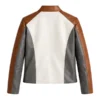 Men’s Color Block Café Racer Jacket - Image 2