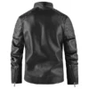 Men’s Real Lambskin Leather Jacket for Men- Biker Motorcycle Cafe Racer Jacket with Quilted Shoulder - Image 2