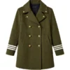 Olive Green Military Coat Women