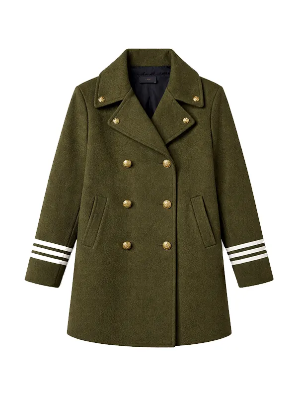 Olive Green Military Coat Women