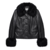 Women Shearling-trimmed Leather Jacket - Image 2