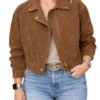 Women’s Corduroy Cropped Jacket Brown