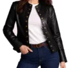 Women’s Slim Fit Black Leather Jacket