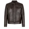 Travis Kelce Dark Brown Leather Jacket - Image 2
