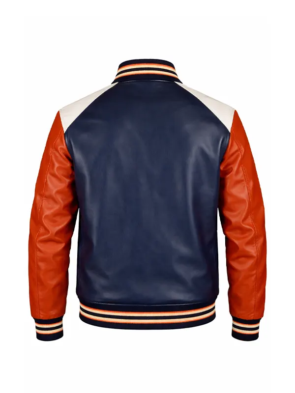 men leather varsity jacket