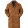 men’s brown suede leather coat