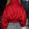 satin bomber jacket women