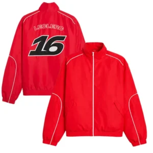 Charles Leclerc Red Ferrari Racing Jacket