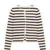 Cotton Rich Striped Knitted Jacket