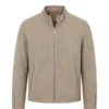 Dylan Carter 'The Voice' Beige Suede Leather Jacket