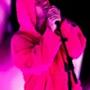 Justin Bieber Zip Up Hoodie Pink