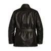 Mens Black Panther Waxed Leather Jacket - Image 2