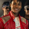 Michael 2026 Jaafar Jackson Red Bomber Jacket