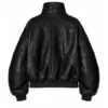 Rihanna Black Ruff Rider Oversized Leather Jacket - Image 2