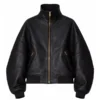 Rihanna Leather Jacket Black